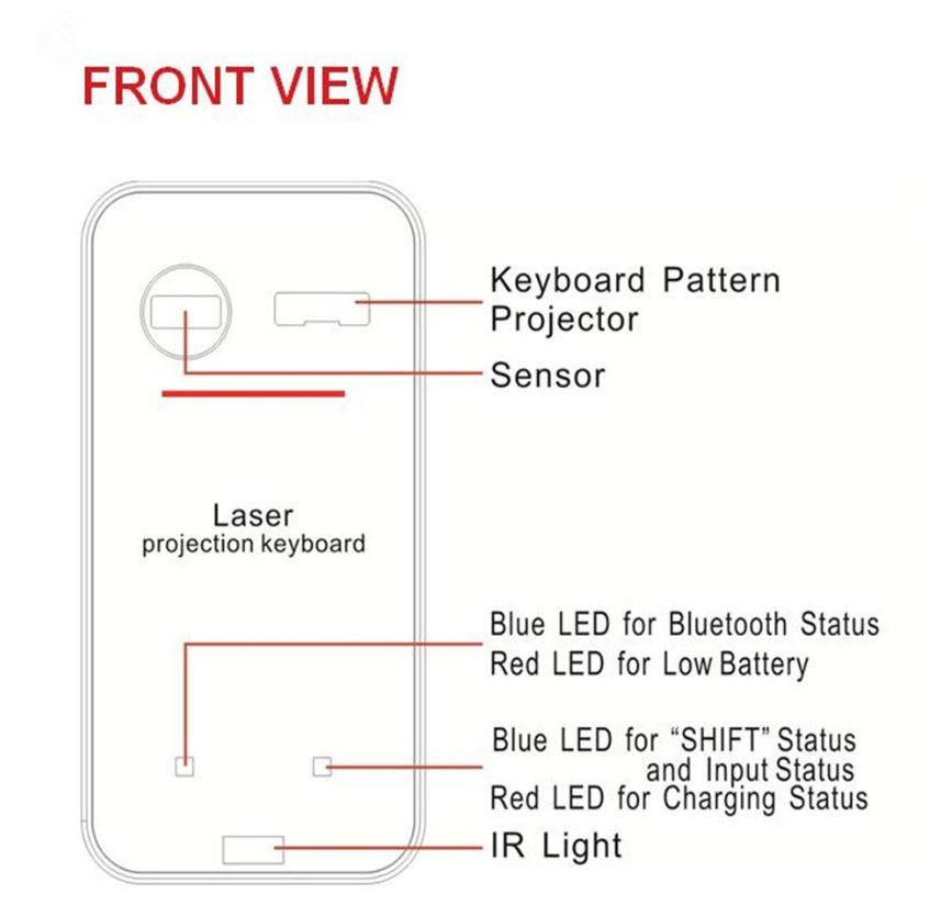 Smart Virtual Laser Keyboard Bluetooth Wireless Projector Phone Keyboard For Computer Pad Laptop