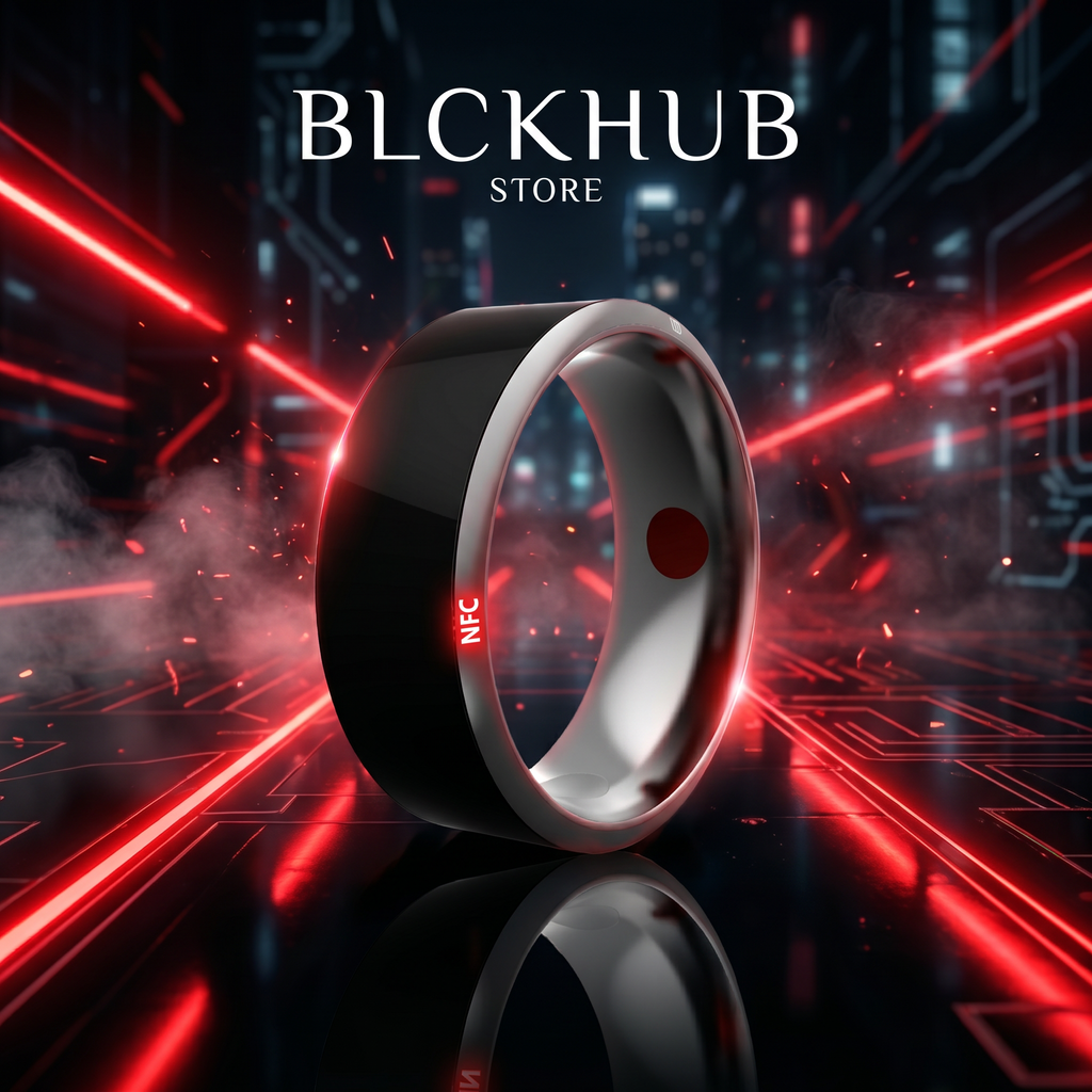 Smart Ring Wearable Device Multifunctional Black High-tech