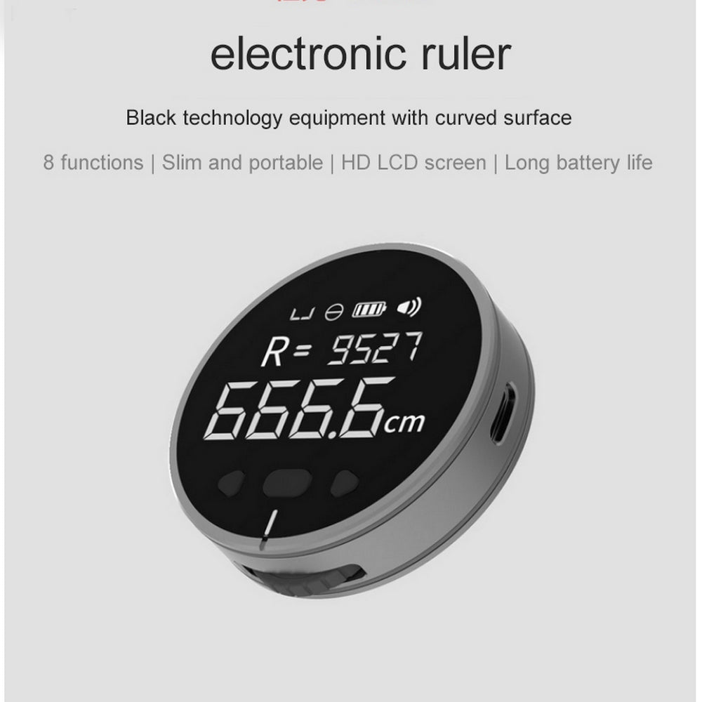 Distance Measuring Instrument Electronic Measuring Ruler Tape Measure High-Definition Digital LCD High Precision Electronic Measuring Ruler Tool